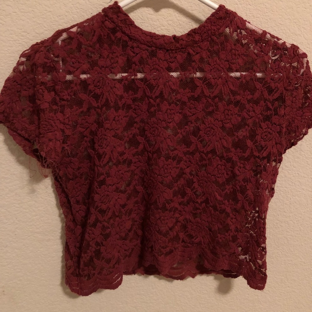 🍉Burgundy crop top